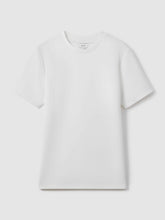 Interlock Jersey Crew Neck T-Shirt in White | Reiss