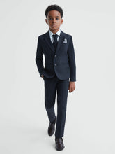 9-14 yrs Wool Blend Single Breasted Blazer in Navy | Reiss USA
