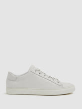 Harrys of London Grained Leather Trainers in White | Reiss Sale