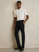 Slim Fit Cotton Blend Chinos in Black | Reiss Onsale
