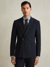Double Breasted Suit Blazer Slim Fit in Navy | Reiss Onsale