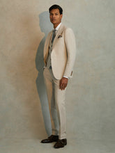 Slim Fit Side Adjuster Trousers in Stone | Reiss