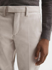 9-14 yrs Slim Fit Tapered Chinos in Stone | Reiss Near Me