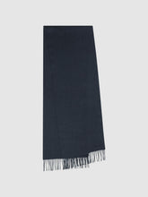 Wool and Cashmere Scarf in Airforce Blue | Reiss Sale