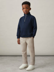 3-9 yrs Slim Fit Tapered Chinos in Stone | Reiss For Sale