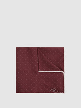Polka Dot Silk Pocket Square in Burgundy | Reiss Sale