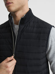 Hybrid Quilted Gilet in Black | Reiss Onsale