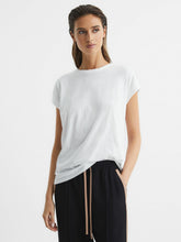 Cotton-Jersey Crew Neck T-Shirt in White | Reiss Onsale