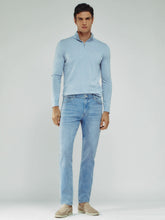Cotton-Stretch Slim-Fit Jeans in Light Blue Wash | Reiss Discount