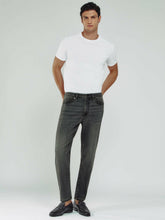 Relaxed-Fit Cropped Jeans in Washed Black | Reiss USA