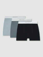 Stretch-Cotton Boxers 3 Pack in Blue Multi | Reiss