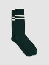 Striped Socks With Wool And Cashmere in Forest Green/Ecru | Reiss Onsale