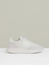 Leather Suede Running Trainers in White | Reiss