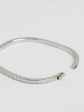 Hinged Crystal Cuff in Silver | Reiss Onsale