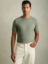 Cotton Crew Neck T-Shirt in Dark Sage | Reiss Near Me