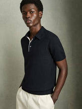 Contrast-Placket Polo Shirt With Cotton in Navy | Reiss For Sale