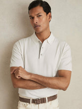 Contrast-Placket Polo Shirt With Cotton in White | Reiss Onsale