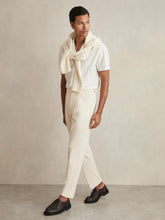 Cotton-Blend Tapered Trousers in Stone | Reiss For Sale