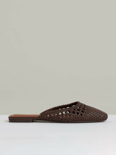 Woven Slip-On Mules in Chocolate | Reiss Sale
