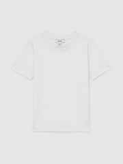 3-9 yrs Cotton Crew-Neck T-Shirt in White | Reiss For Sale