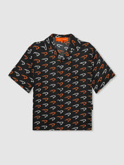 McLaren F1 Team Speedmark Logo Shirt in Black | Reiss Discount
