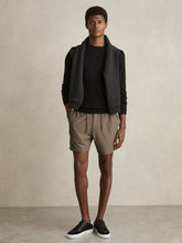 Textured Drawstring Shorts in Mocha Brown | Reiss