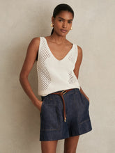 Linen Shorts in Indigo | Reiss Near Me