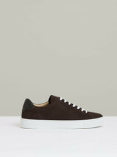 Nubuck-Leather Low-Top Trainers in Dark Chocolate Brown | Reiss Onsale