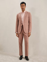 Single-Breasted Linen Suit Blazer Slim Fit in Rose Pink | Reiss USA