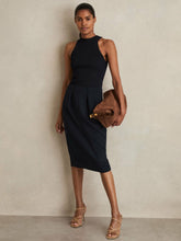 Petite Tailored Midi Suit Skirt in Navy | Reiss Discount