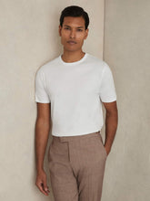Mercerised-Cotton Crew-Neck T-Shirt in White | Reiss Discount