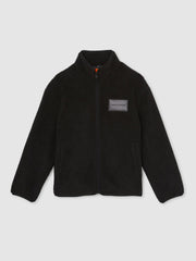 McLaren F1 Team Embroidered Fleece Jacket Unisex Fit in Black | Reiss For Sale