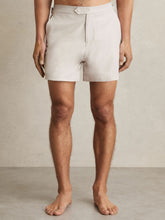 Side-Adjuster Swim Shorts in Off White | Reiss For Sale