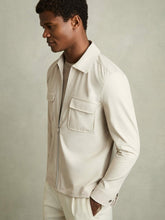 Technical Zip-Through Overshirt in Stone | Reiss Sale