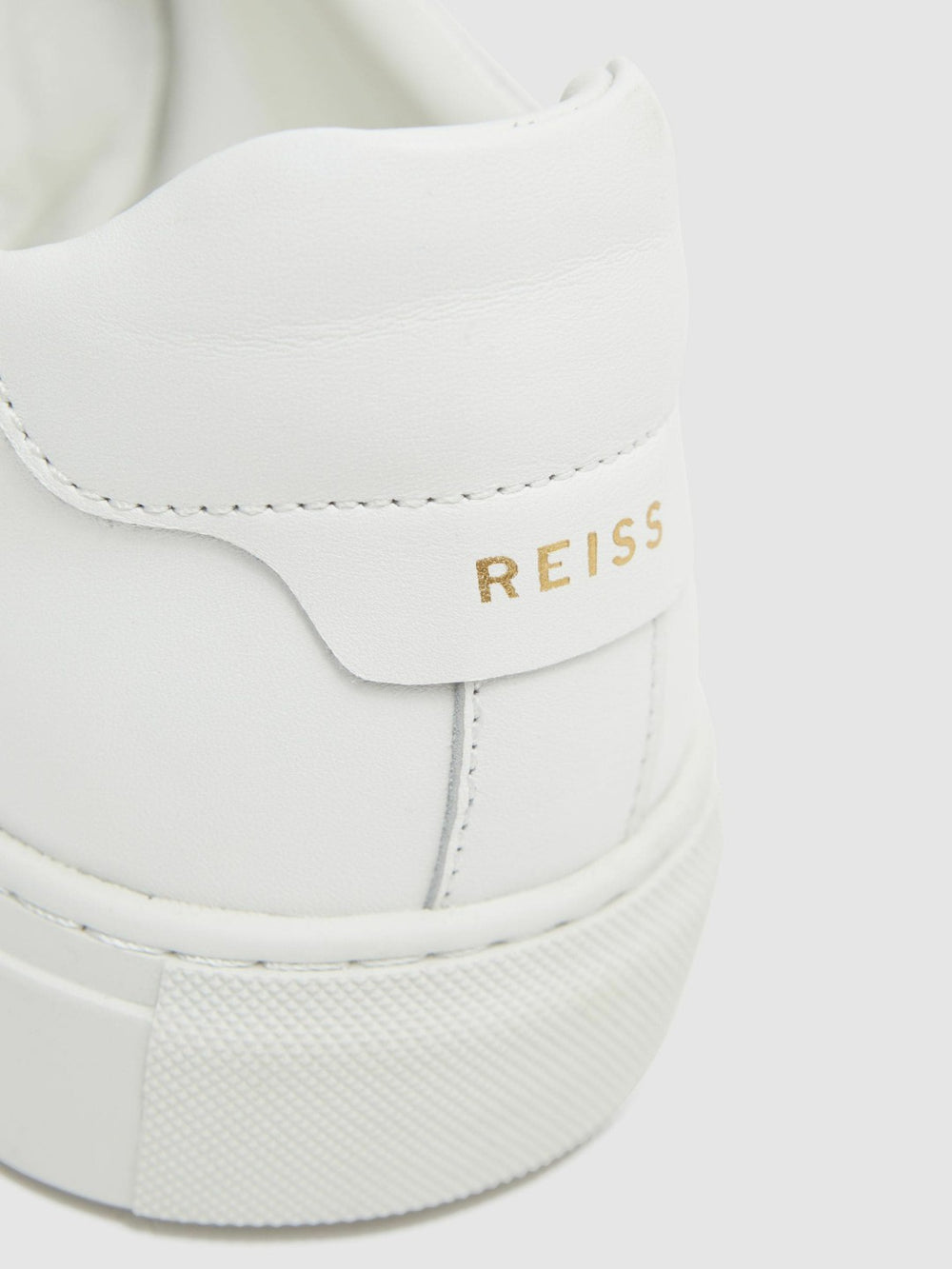 Leather Low-Top Trainers in White | Reiss Sale