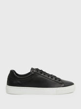 Leather Low-Top Trainers in Black | Reiss