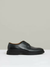 Leather Lace-Up Derby Shoes in Black | Reiss