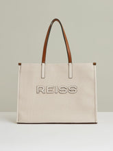 Canvas Logo Tote Bag in Natural | Reiss