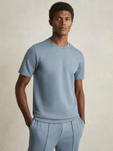 Interlock Jersey Crew Neck T-Shirt in Airforce Blue | Reiss Sale