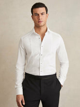 Slim Fit Cotton Dinner Shirt in White | Reiss US