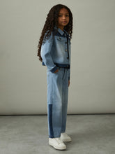 4-9 yrs Patchwork Denim Jeans Two-Tone in Blue | Reiss US