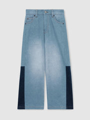 4-9 yrs Patchwork Denim Jeans Two-Tone in Blue | Reiss US