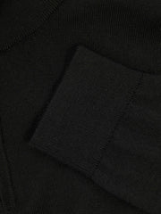 9-13 yrs Merino Wool Half-Zip Funnel Neck Jumper in Black | Reiss For Sale