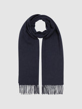 Wool and Cashmere Scarf in Navy | Reiss