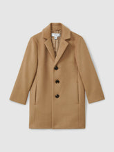 13-14 yrs Single Breasted Overcoat in Camel | Reiss USA