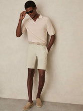 Cotton Chino Shorts With Stretch in Stone | Reiss Near Me