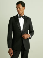 Regular Fit Single Breasted Tuxedo Jacket in Black | Reiss