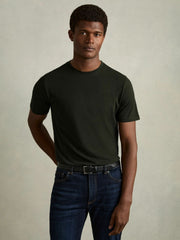 Cotton Crew Neck T-Shirt in Oxidised Green | Reiss For Sale