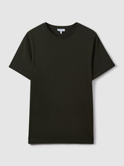 Cotton Crew Neck T-Shirt in Oxidised Green | Reiss For Sale