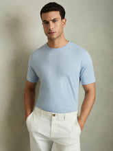 Cotton Crew Neck T-Shirt in Soft Blue | Reiss Onsale